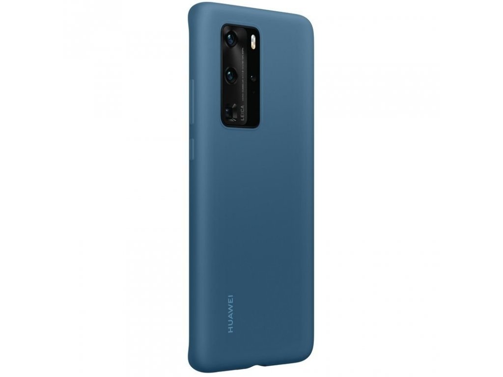 Original Silikonové pouzdro pro Huawei P40 Pro modré (EU Blister)