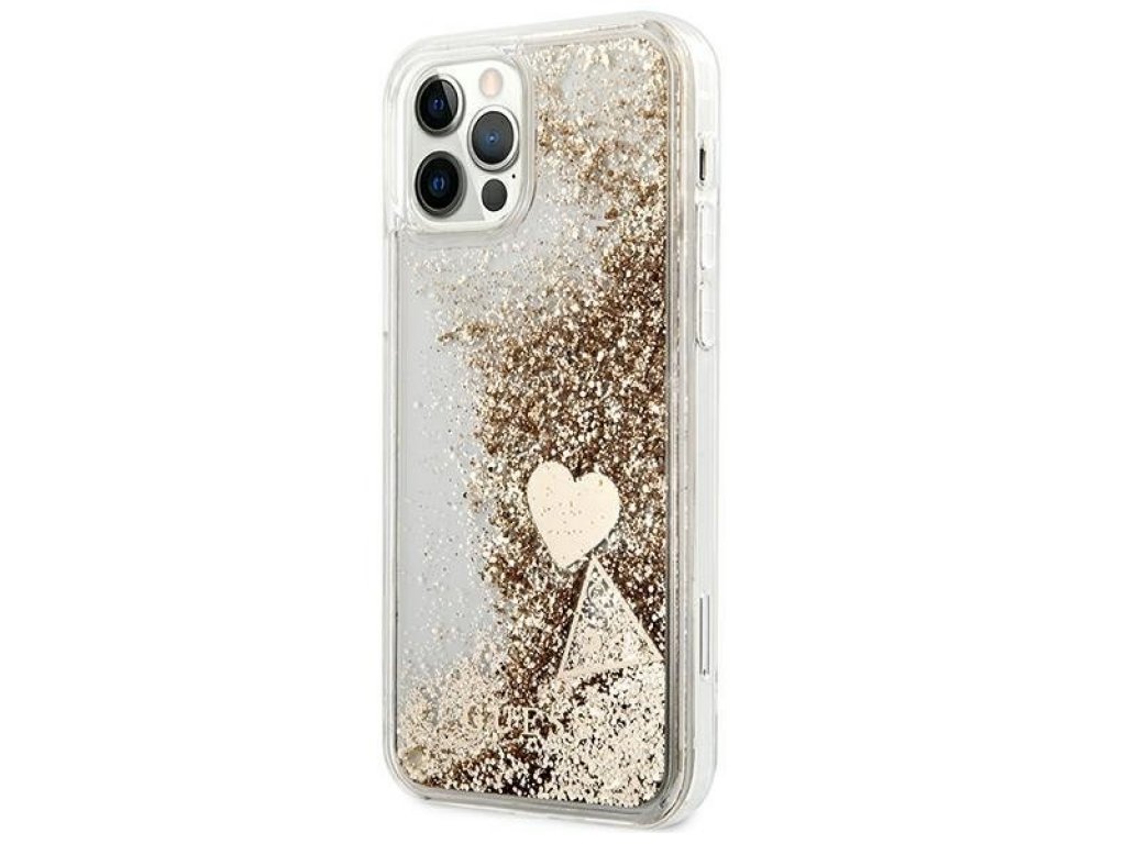 Originální zadní kryt pro iPhone 12/12 Pro zlatý Glitter Charms