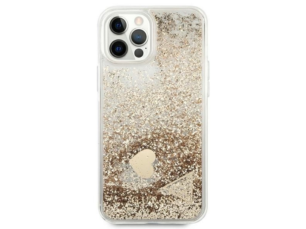 Originální zadní kryt pro iPhone 12/12 Pro zlatý Glitter Charms