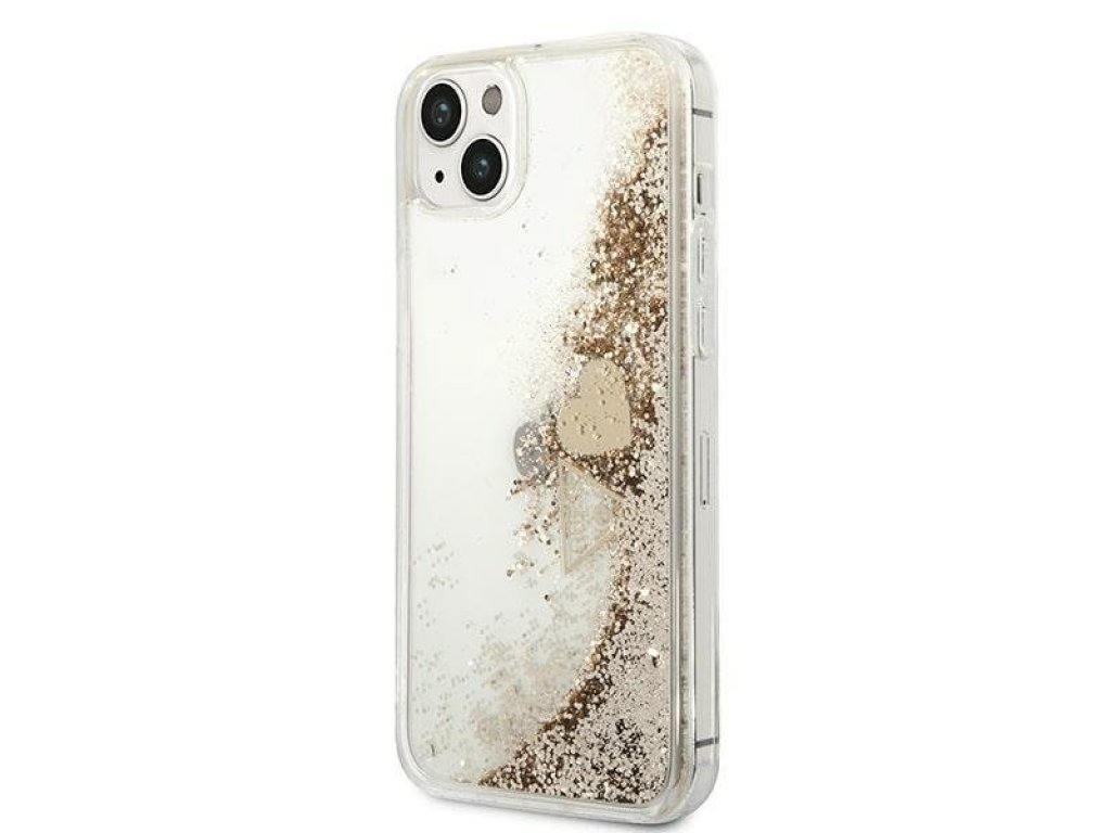 Originální zadní kryt pro iPhone 14 Plus 6,7" zlatý Glitter Charms