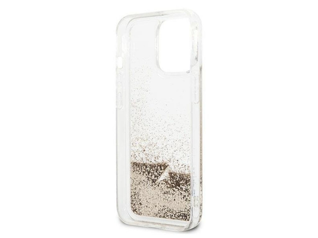 Originální zadní kryt pro iPhone 14 Pro 6,1" zlatý Glitter Charms