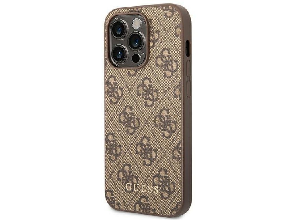 Originální zadní kryt pro iPhone 14 Pro Max 6,7" hnědý 4G Metal Gold Logo