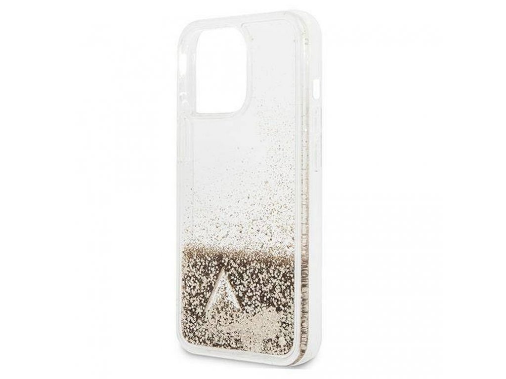 Originální zadní kryt pro iPhone 14 PRO MAX (Liquide Glitter Charms / zlaté)