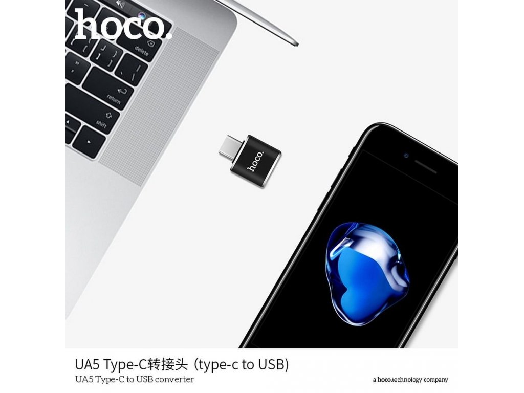 OTG adaptér typ C - USB UA5 černý