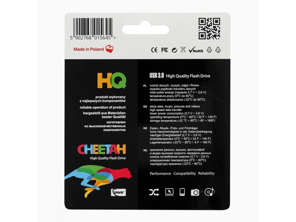 Paměťová karta flash disk Cheetah 128GB USB 3.0