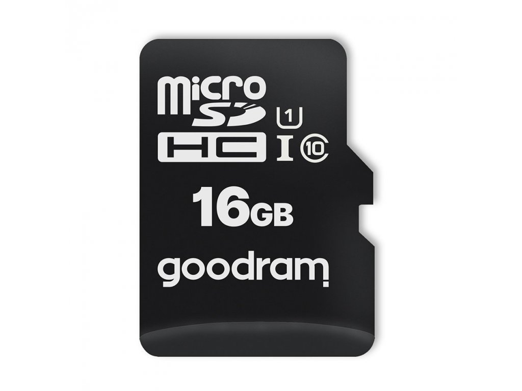 Paměťová karta Goodram Microcard 16 GB micro SD HC UHS-I class 10, SD adaptér (M1AA-0160R12)