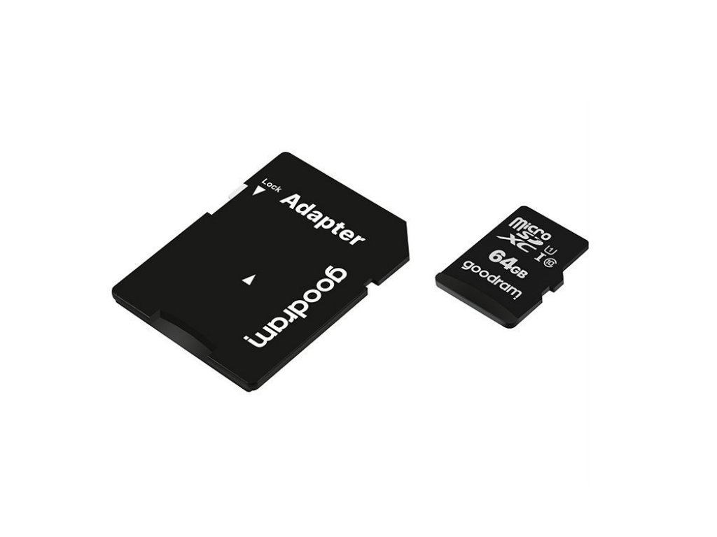 Paměťová karta Goodram Microcard 64 GB micro SD XC UHS-I class 10, SD adaptér (M1AA-0640R12)