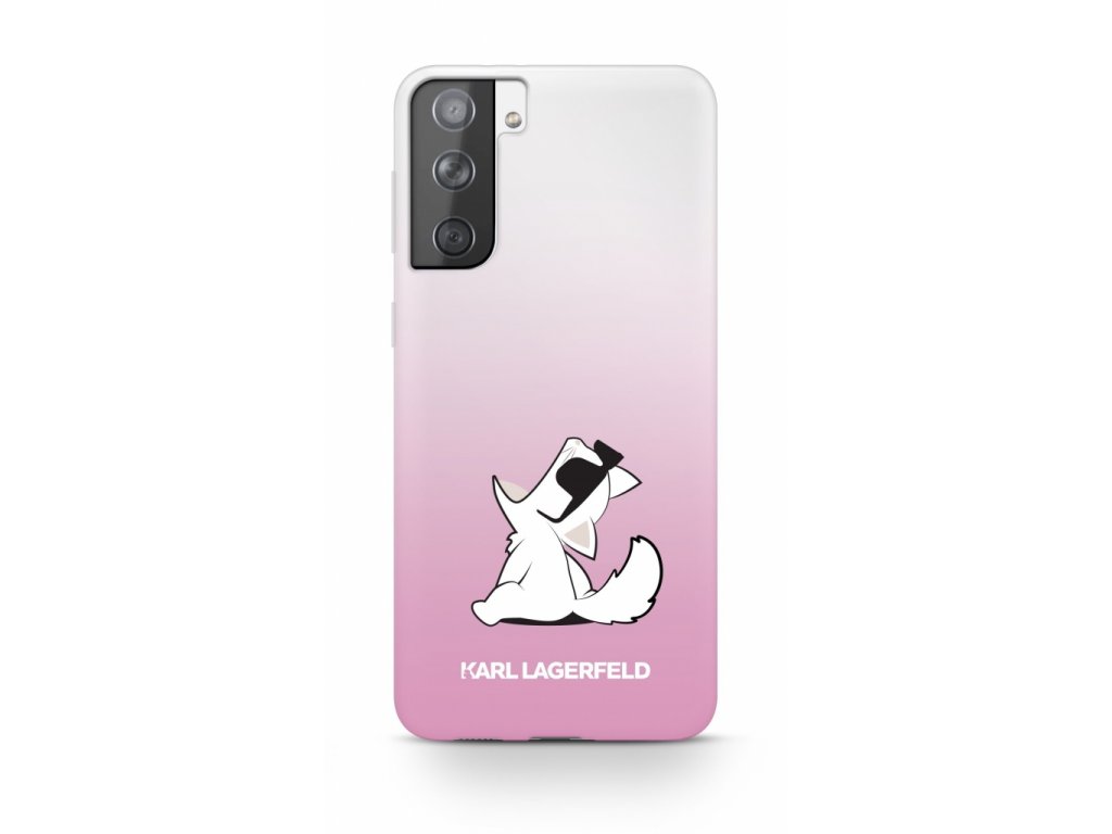 PC/TPU Choupette Eats Kryt pro Samsung Galaxy S21+ Plus Gradient Pink