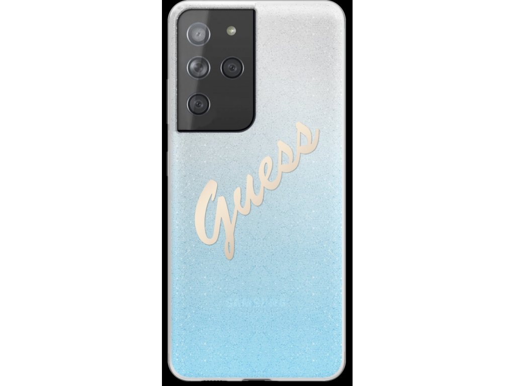 PC/TPU Vintage Pouzdro pro Samsung Galaxy S21 Gradient světle modré