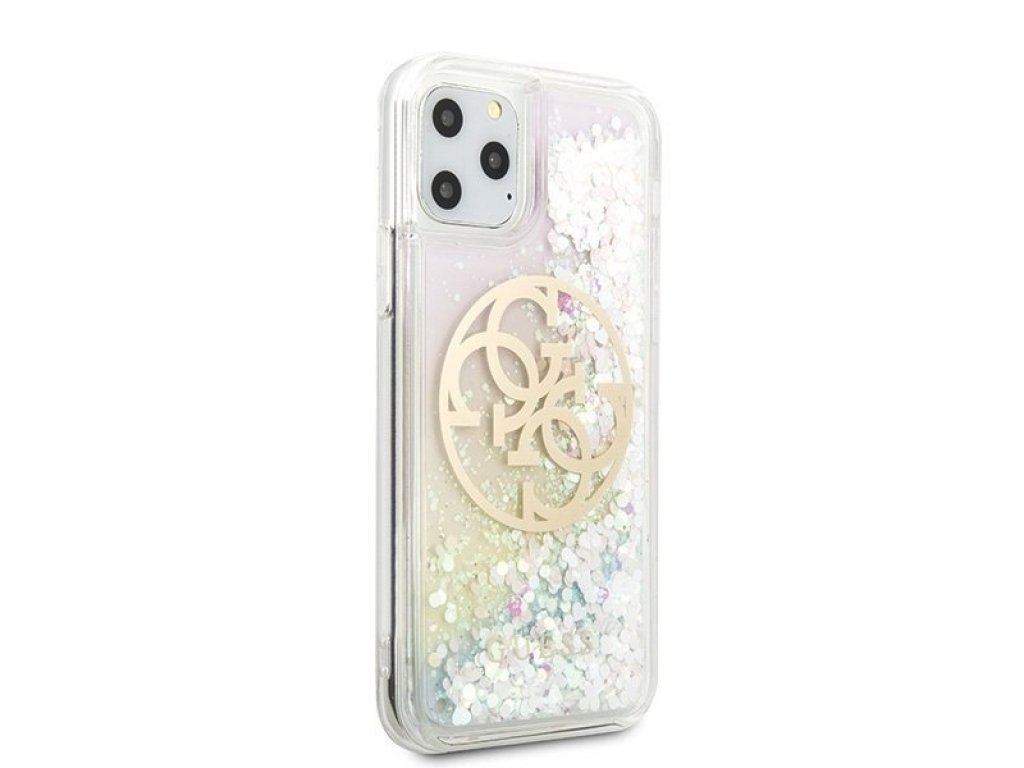 Pevné pouzdro na iPhone 11 Pro - Gradient Liquid Glitter Circle Logo