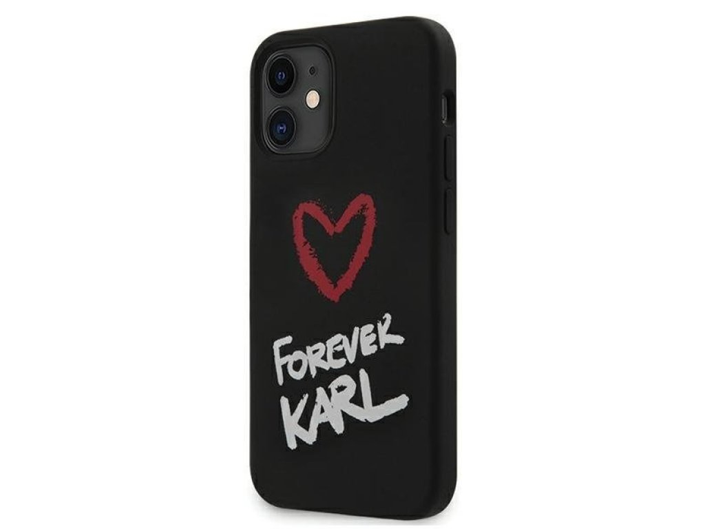 Pevné pouzdro pro iPhone 12 mini 5,4" Silicone Forever Karl černé