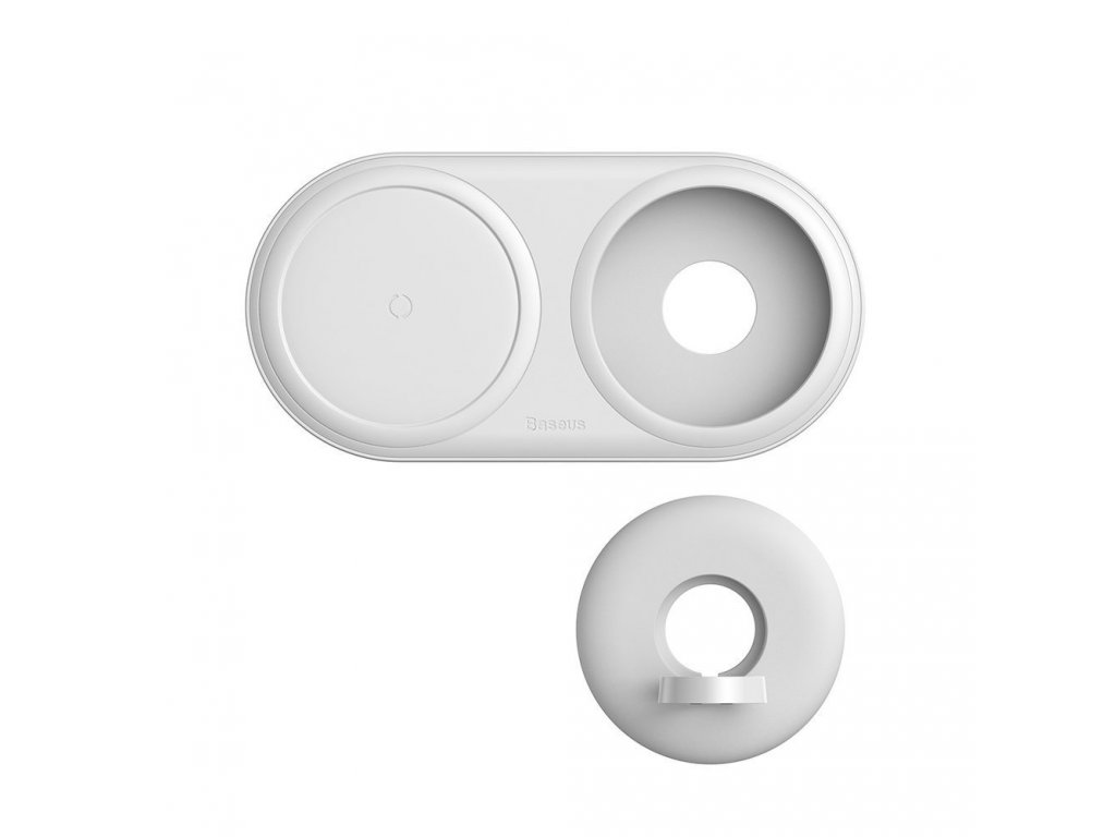 Planet set Qi bezdrátová nabíječka 10 W pro telefon / AirPods / Apple Watch + síťová nabíječka 12 V / 2 A + USB kabel - USB typ C 3 A 1 m bílý (WXPL-B02)