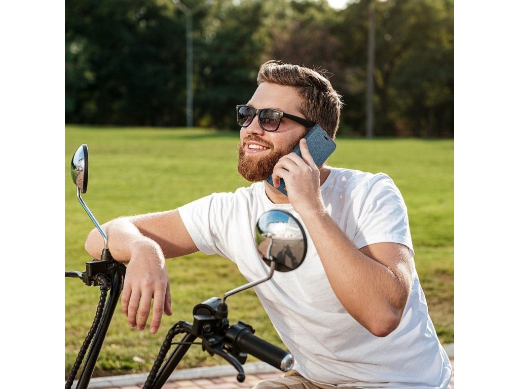 Plátěné pouzdro Book pro iPhone XS (5,8") námořnicky modré