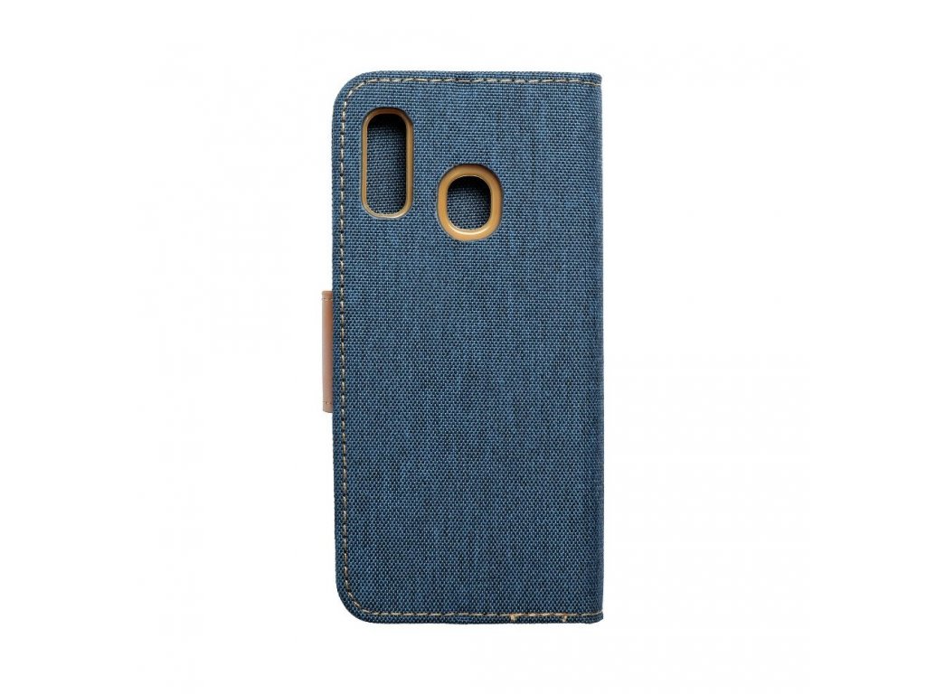 Plátěné pouzdro na knihu pro Samsung A20e navy blue