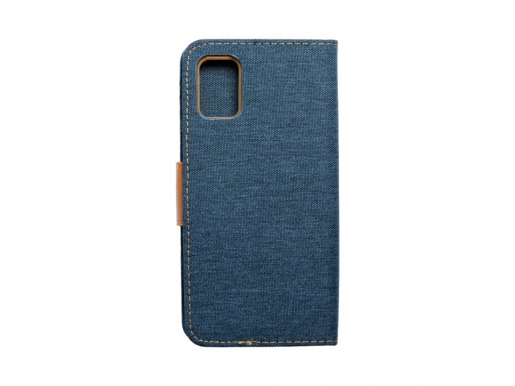 Plátěné pouzdro na knihu pro Samsung A51 navy blue