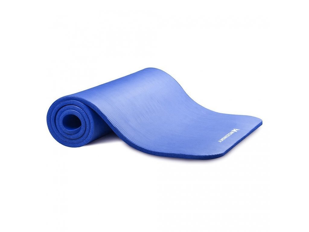 Podložka na cvičení 181 cm x 63 cm x 1 cm joga pilates modrá (WNSP-BLUE)