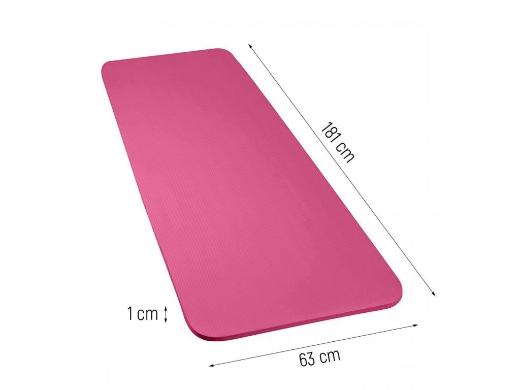 Podložka na cvičení 181 cm x 63 cm x 1 cm joga pilates růžová (WNSP-PINK)