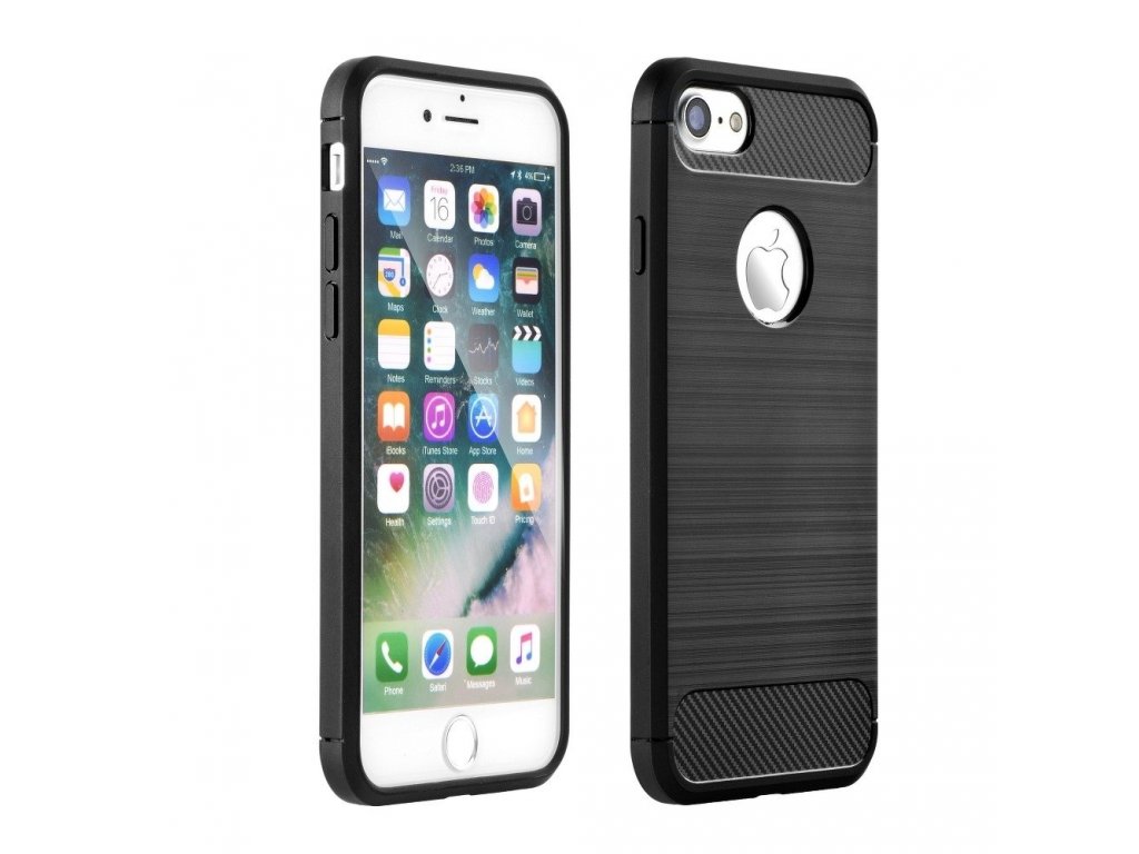 Pouzdro Carbon iPhone 12 Mini černé