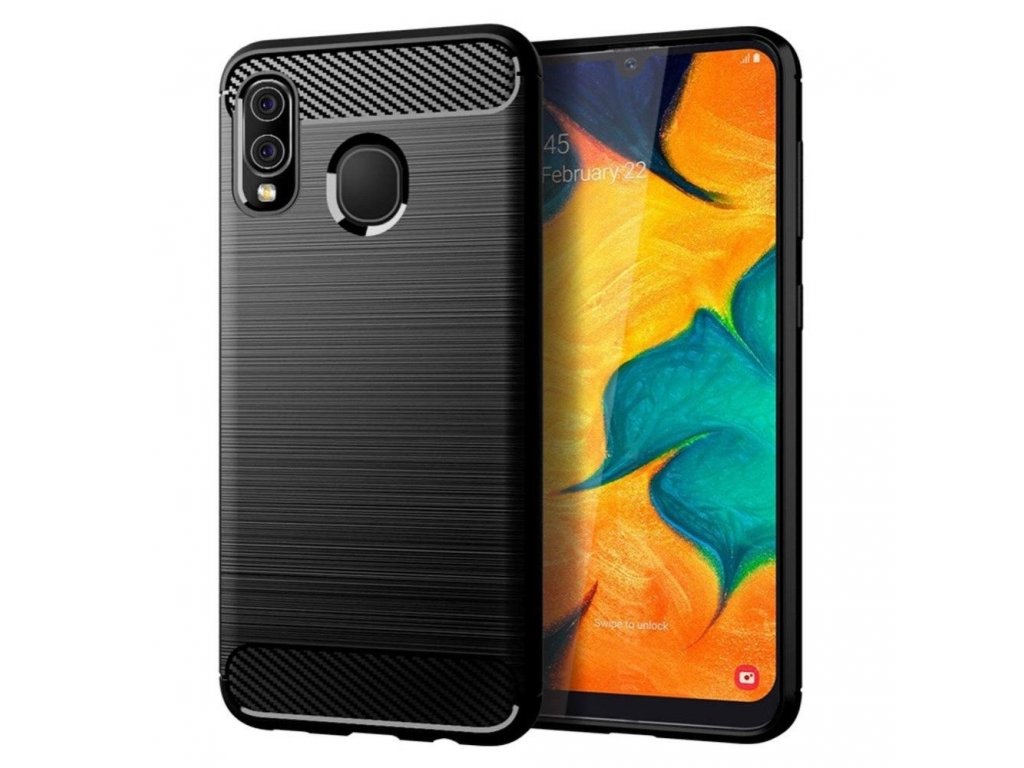 Pouzdro CARBON pro HUAWEI P Smart 2019 černé