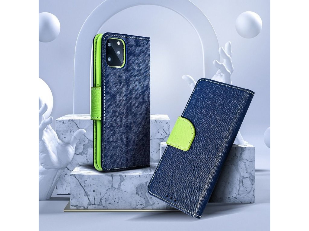 Pouzdro Fancy Book pro SAMSUNG A02S navy/lime