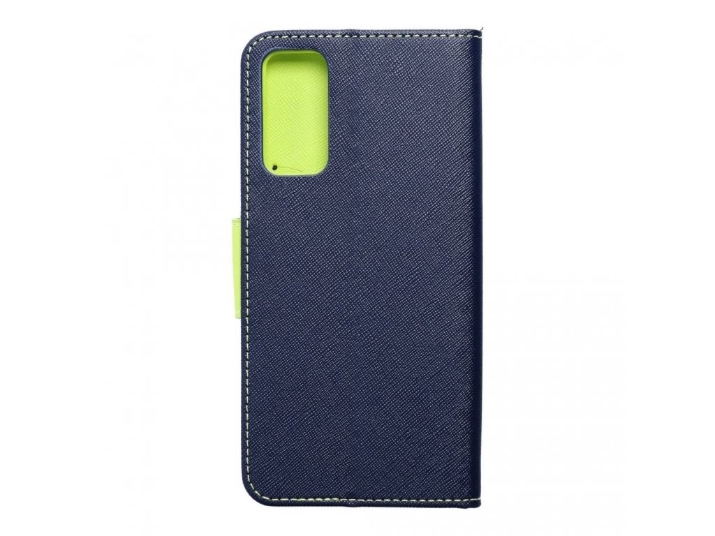 Pouzdro Fancy Book pro Samsung Galaxy S20 FE / S20 FE 5G navy Modrá limetková