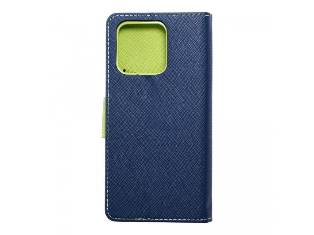 Pouzdro Fancy Book pro XIAOMI Redmi 10c navy blue / limetkově zelené