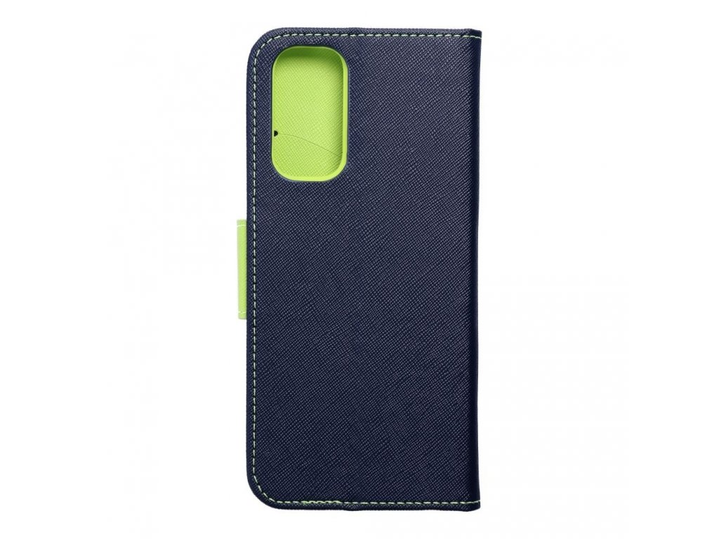 Pouzdro Fancy Book pro XIAOMI Redmi NOTE 11 / 11S - navy / limetkově zelené