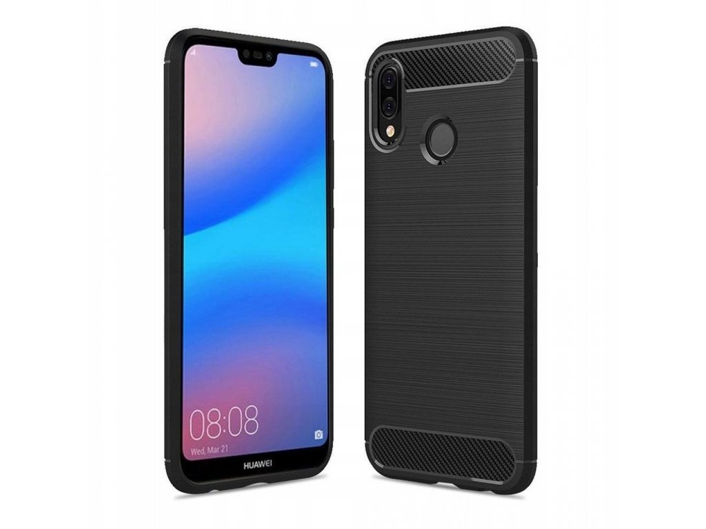 Pouzdro Forcell CARBON pro HUAWEI P20 LITE černé