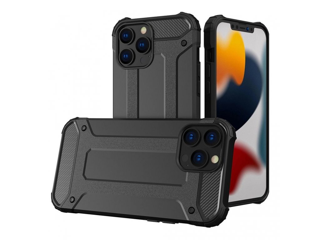 Pouzdro Forcell CARBON pro iPHONE 14 PRO ( 6.1 ) - černé