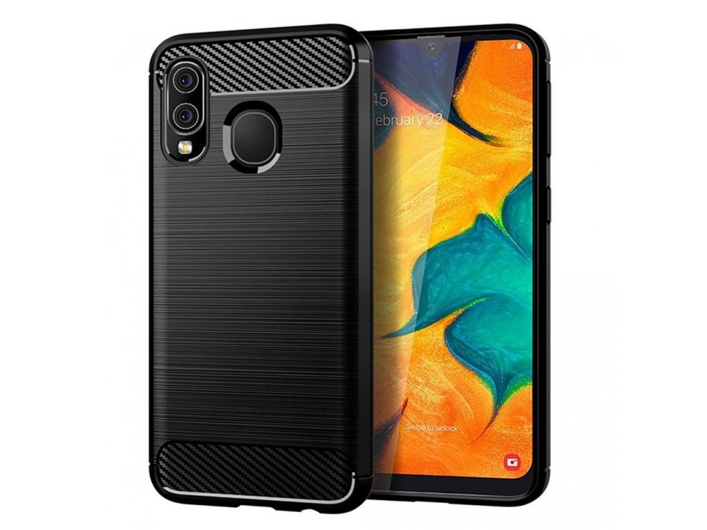 Pouzdro Forcell CARBON pro SAMSUNG Galaxy A40 černé