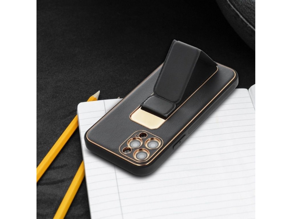 Pouzdro Forcell LEATHER Kickstand pro SAMSUNG Galaxy A03S černé