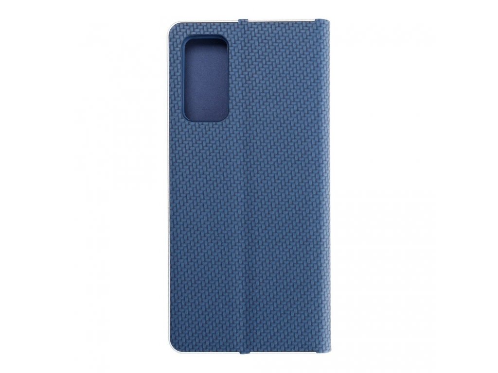 Pouzdro Forcell LUNA Book Carbon pro SAMSUNG Galaxy S20 FE / S20 FE 5G modré