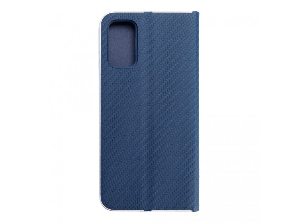 Pouzdro Forcell LUNA Book Carbon pro Xiaomi Redmi NOTE 10 5G / Poco M3 Pro / Poco M3 Pro 5Gmodré