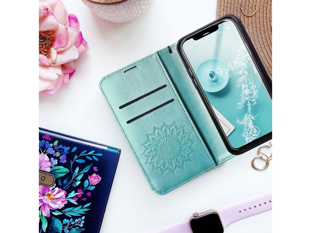 Pouzdro Forcell MEZZO Book pro XIAOMI Redmi 9C / 9C NFC mandala zelené