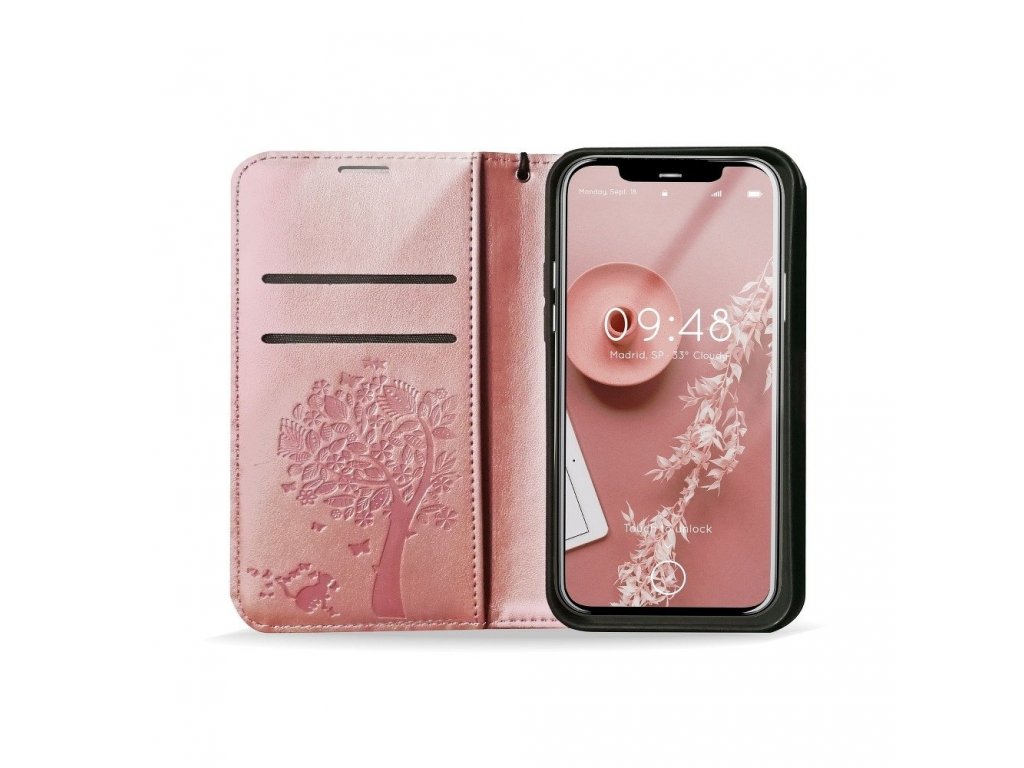 Pouzdro Forcell MEZZO Book pro XIAOMI Redmi NOTE 10 Pro tree rose gold