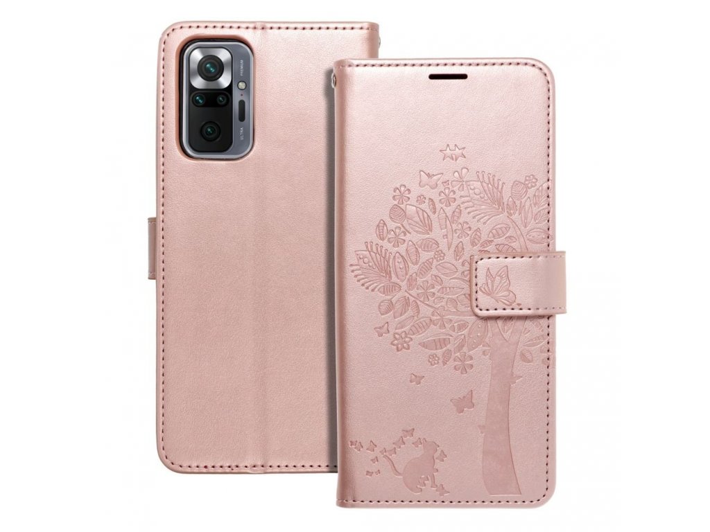 Pouzdro Forcell MEZZO Book pro XIAOMI Redmi NOTE 10 Pro tree rose gold