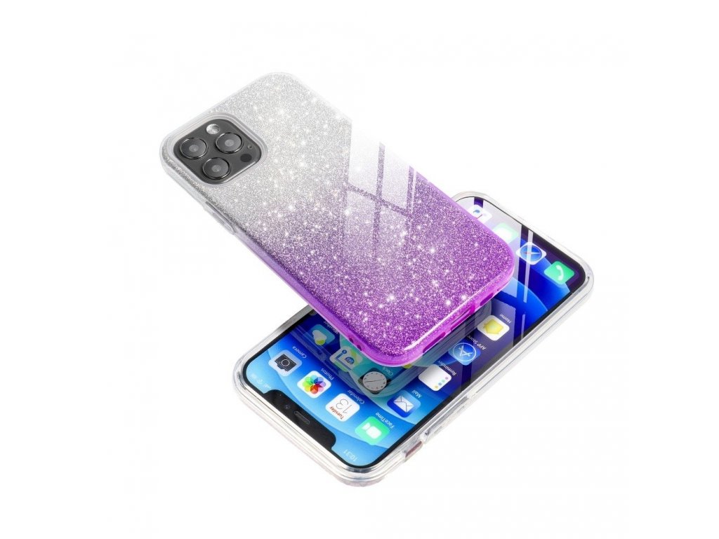 Pouzdro Forcell SHINING pro SAMSUNG Galaxy A12 čiré/fialové