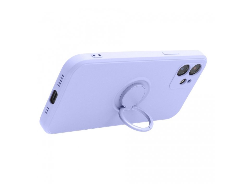 Pouzdro Forcell SILICONE RING pro SAMSUNG Galaxy A12 fialové