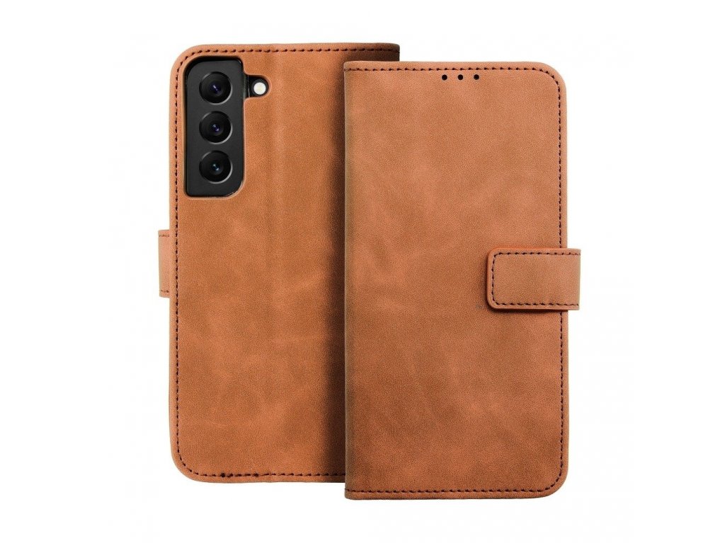 Pouzdro Forcell TENDER Book pro SAMSUNG Galaxy S22 Ultra brown