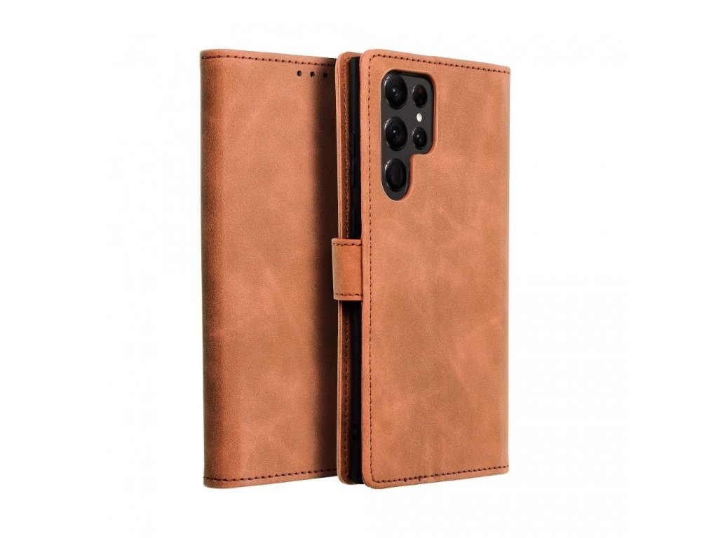 Pouzdro Forcell TENDER Book pro SAMSUNG Galaxy S22 Ultra brown