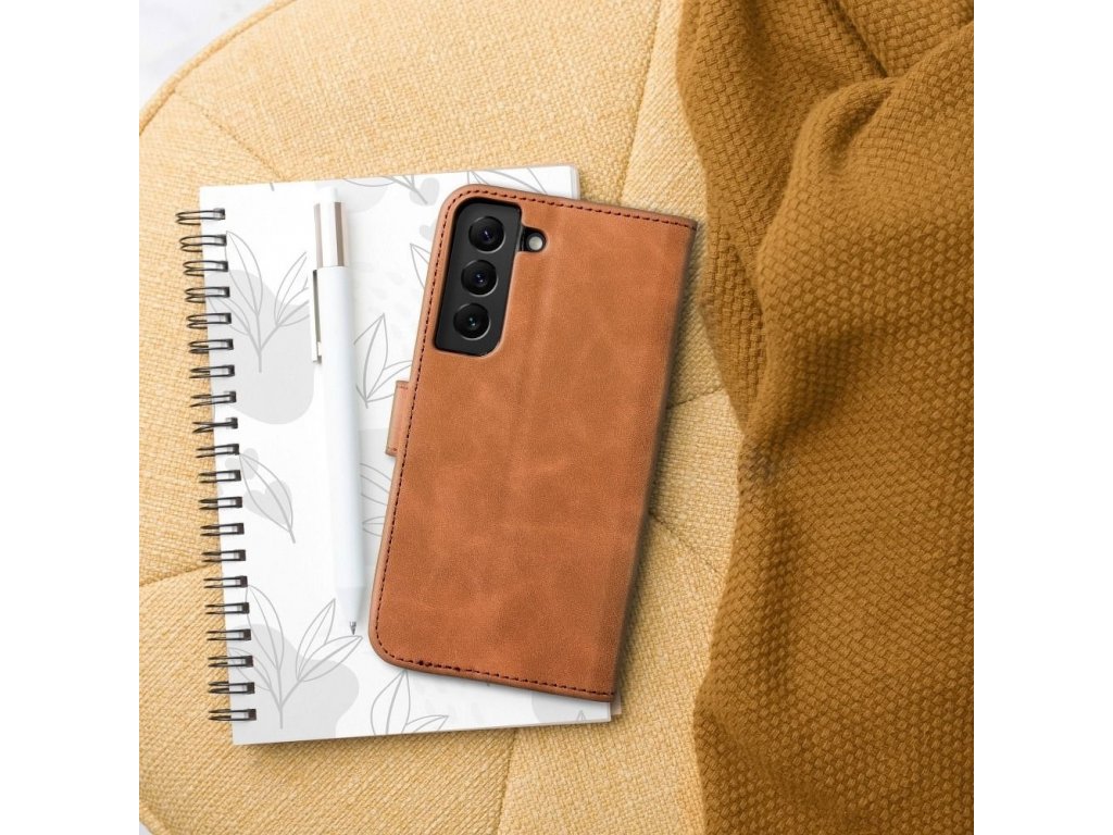 Pouzdro Forcell TENDER Book pro SAMSUNG Galaxy S22 Ultra brown