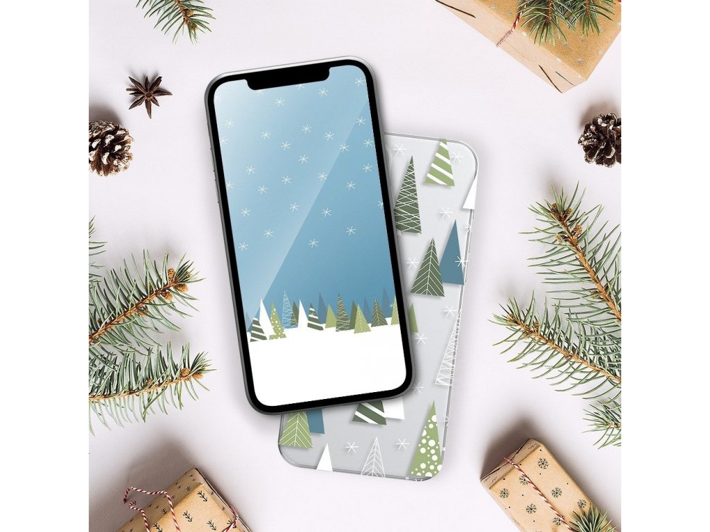 Pouzdro FORCELL WINTER 21 / 22 pro XIAOMI REDMI 9A / 9AT frozen forest