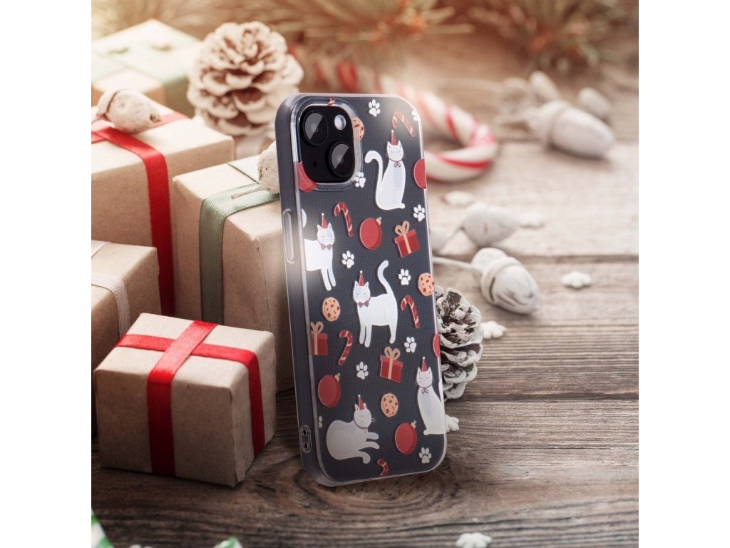 Pouzdro FORCELL WINTER 21 / 22 pro XIAOMI REDMI 9C christmas cat