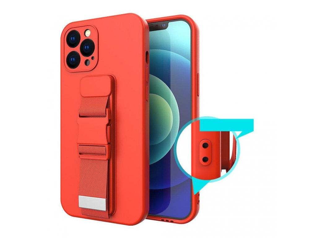 Pouzdro gelové pouzdro se šňůrkou řetízek taška šňůrka Xiaomi Redmi 9A / 9AT  růžová