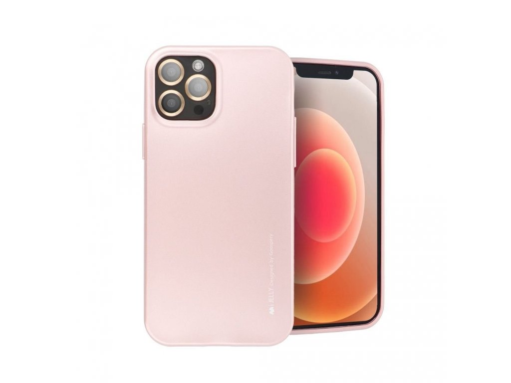 Pouzdro i-Jelly Mercury pro Samsung Galaxy A12 Gold Pink