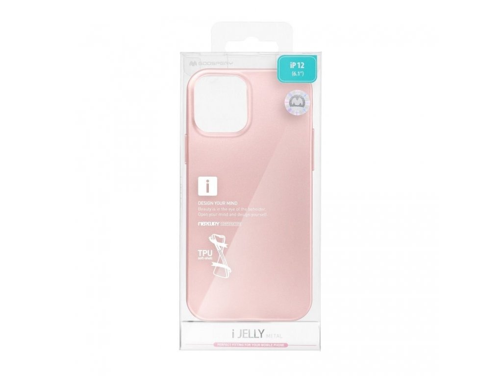 Pouzdro i-Jelly Mercury pro Samsung Galaxy A12 Gold Pink