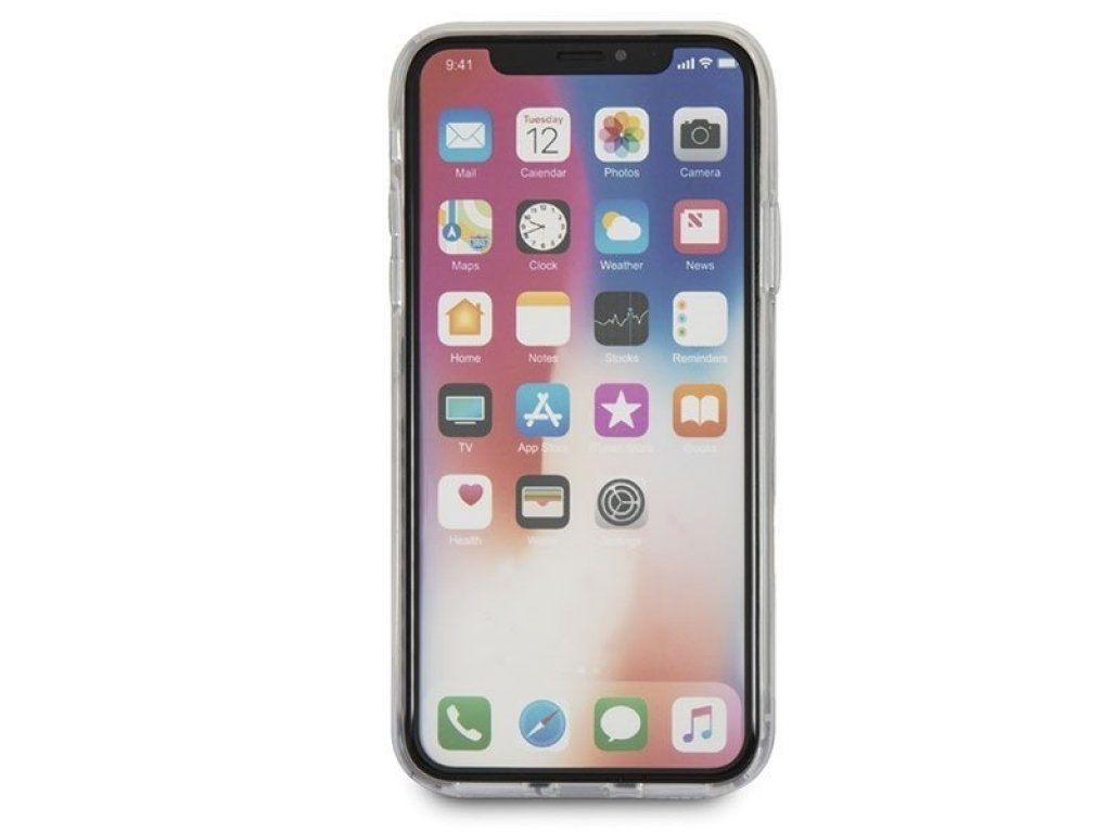 Pouzdro iPhone X průsvitné hard case Flower Desire červené růže