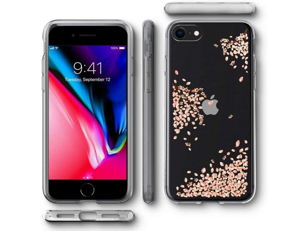 Pouzdro Liquid Blossom iPhone 7/8 průsvitné 042CS21220