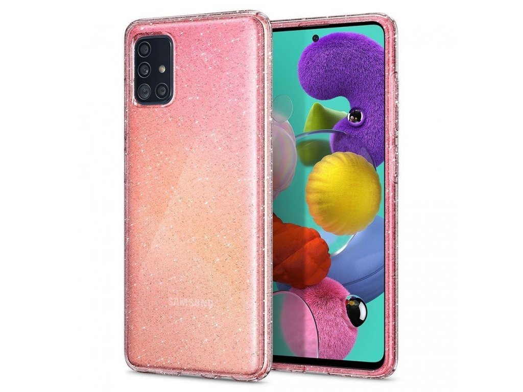 Pouzdro Liquid Crystal Galaxy A71 Glitter průsvitné