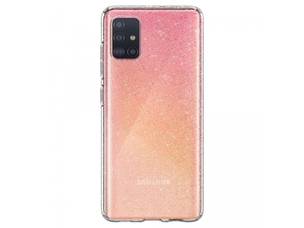 Pouzdro Liquid Crystal Galaxy A71 Glitter průsvitné